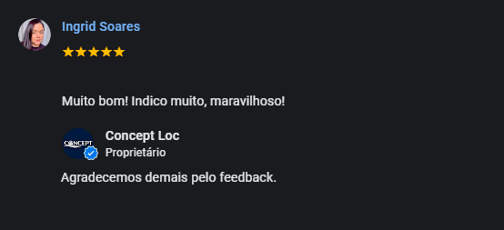 Print da avaliação 3 de cliente Alexandre Ótica